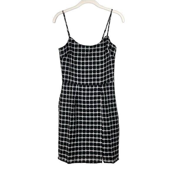Dress the Population NWT Kallan Plaid Grid Mini Dress Black White Sleeveless XS - Picture 6 of 16